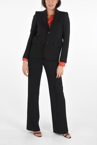 2 Buttons Lined Blazer with Flap Pockets