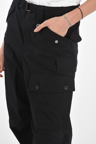 Cargo Pants with Belt and Ankle Drawstrings