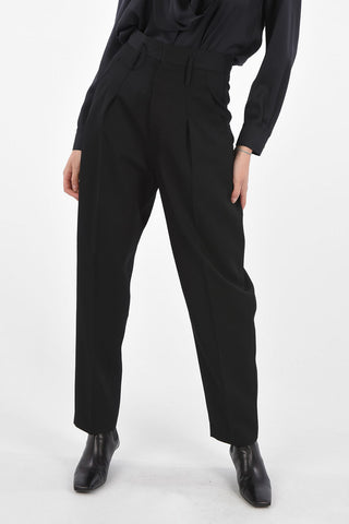 4 Pockets Wool Pants with Belt Loops