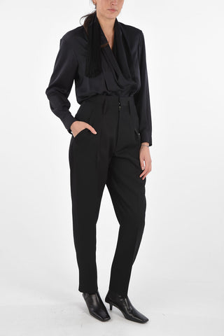 4 Pockets Wool Pants with Belt Loops