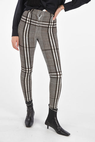 Tartan Skinny Pants with Belt Loops and 4 Flush Pockets