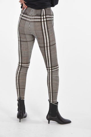 Tartan Skinny Pants with Belt Loops and 4 Flush Pockets