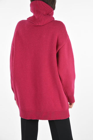 Turtleneck Oversized Virgin Wool Pullover