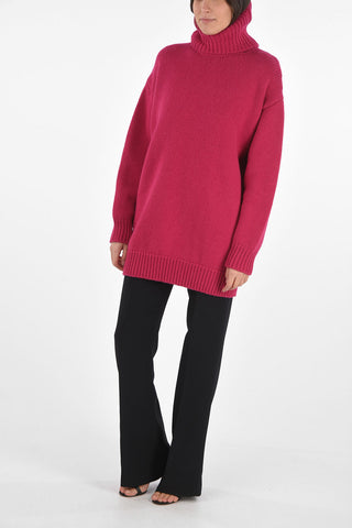 Turtleneck Oversized Virgin Wool Pullover