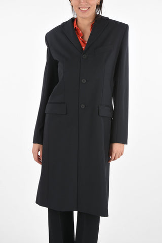 Long Fake Blazer Dress with Flap Pockets and Notch Lapel