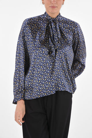 Silk Tie Neck TEDDY Patterned Shirt