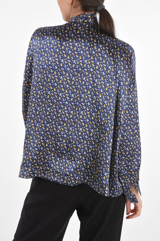 Silk Tie Neck TEDDY Patterned Shirt