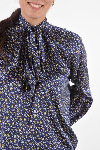 Silk Tie Neck TEDDY Patterned Shirt