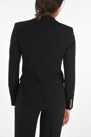 Double-breasted Blazer with Peak Lapel and Flap Pockets