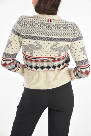 Maglia ICON ELEPHANT FAIR ISLE con Bottoncini Laterali