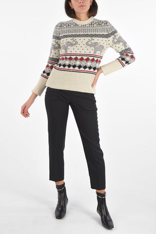 Maglia ICON ELEPHANT FAIR ISLE con Bottoncini Laterali