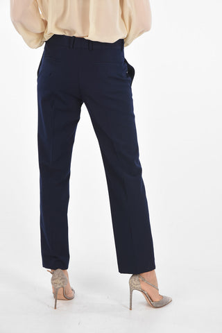 Pantaloni con Piega Frontale Cucita e Chiusura Nascosta