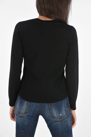 Crewneck Sweater with I LOVE d2 Embroidery