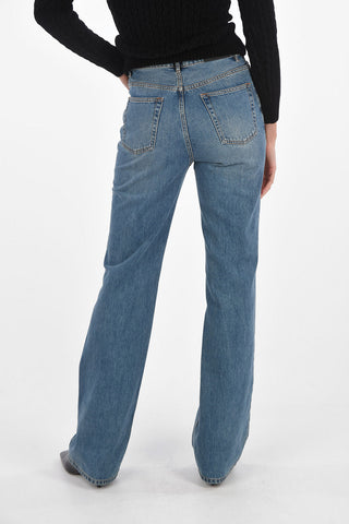 5 Pockets Regular Rise Palazzo Denims