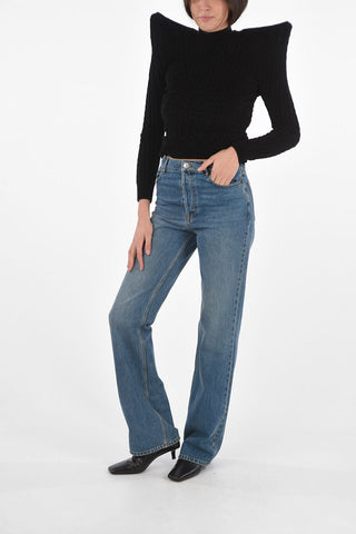 5 Pockets Regular Rise Palazzo Denims