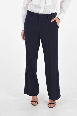 Palazzo Pants with Belt Loops and Side Applications