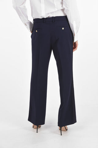 Palazzo Pants with Belt Loops and Side Applications