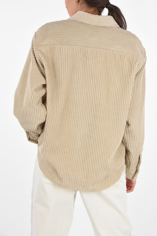 Corduroy Shirt with Double Breast-pocket
