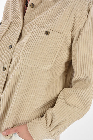 Corduroy Shirt with Double Breast-pocket