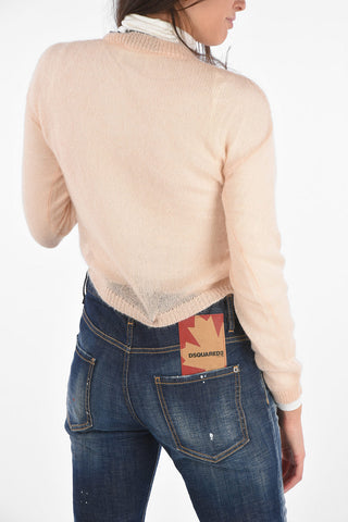 Mohair Blend Cropped Cardigan