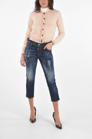 Mohair Blend Cropped Cardigan