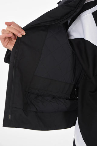 Multipocket Quilted Short Parka with Hood