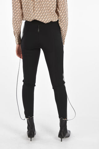 Skinny Pants MIMI with Leg Zip and Leather Details