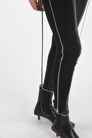 Skinny Pants MIMI with Leg Zip and Leather Details