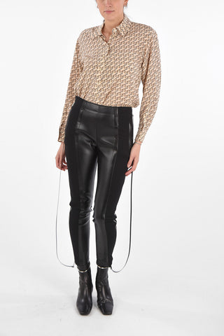 Skinny Pants MIMI with Leg Zip and Leather Details
