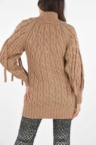 Cable Knit Overcoat with Patch Pocket