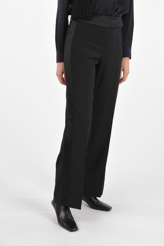 Pantaloni in Lana Vergine JILL con Bande Laterali in Seta