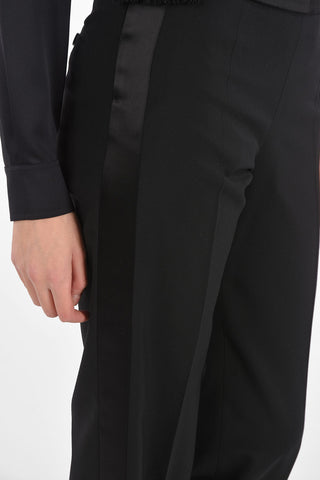Pantaloni in Lana Vergine JILL con Bande Laterali in Seta
