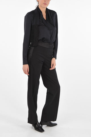 Pantaloni in Lana Vergine JILL con Bande Laterali in Seta