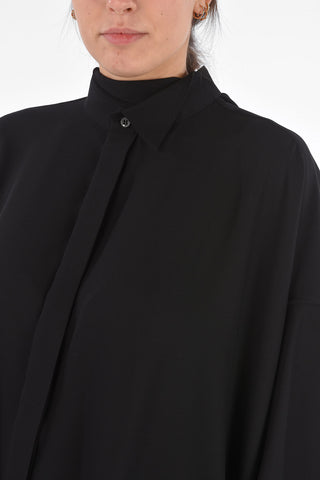 Tie Neck Blouse with Hidden Fastening