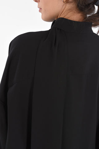 Tie Neck Blouse with Hidden Fastening