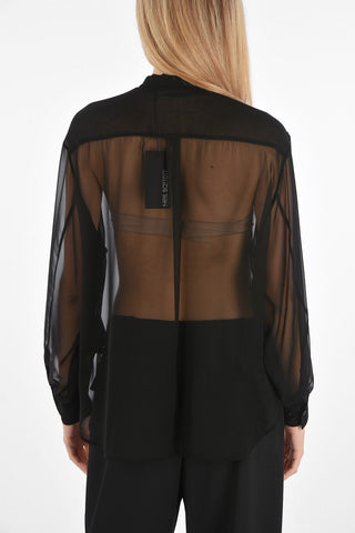 Chiffon Tie Neck Shirt