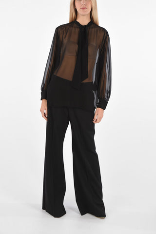 Chiffon Tie Neck Shirt