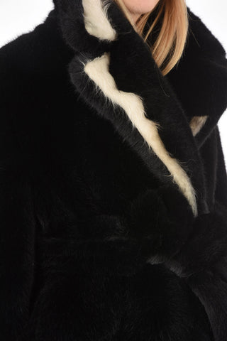 Eco Fur Coat with Belt