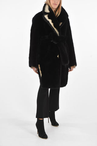 Eco Fur Coat with Belt
