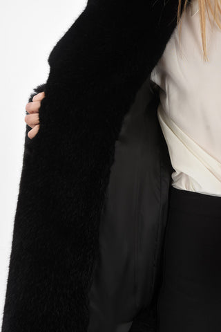 Eco Fur Coat with Belt