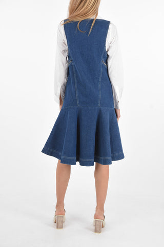 denim pinafore dress