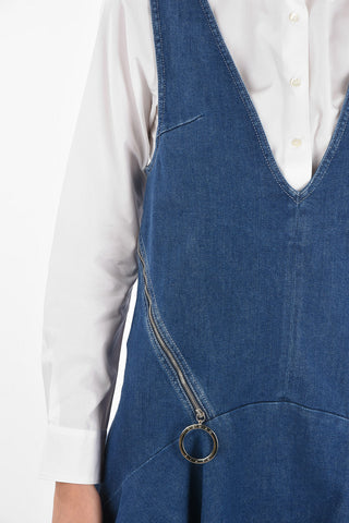 denim pinafore dress