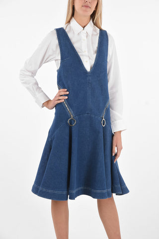 denim pinafore dress