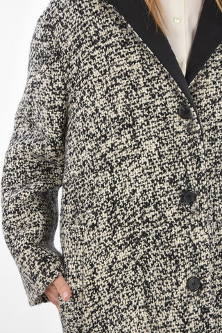 Virgin Wool Cable Knit Coat