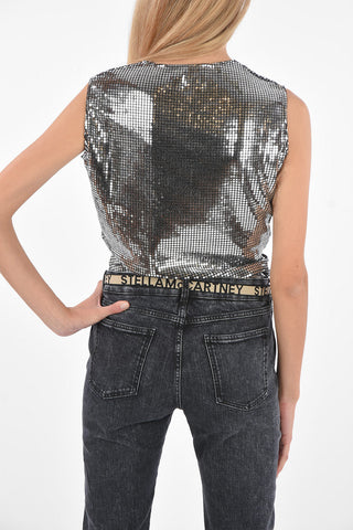 MM6 Sleeveless All-Over holographic effect Body