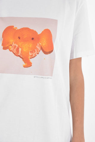 T-shirt ELEPHANT TANGERINE in Cotone Sostenibile