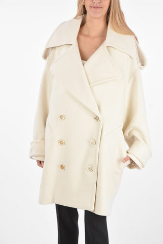 Double-breasted Oversized Coat with Maxi Lapels
