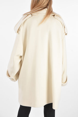 Double-breasted Oversized Coat with Maxi Lapels