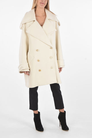 Double-breasted Oversized Coat with Maxi Lapels