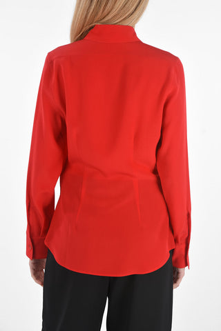 Camicia in Seta con Abbottonatura Frontale Nascosta